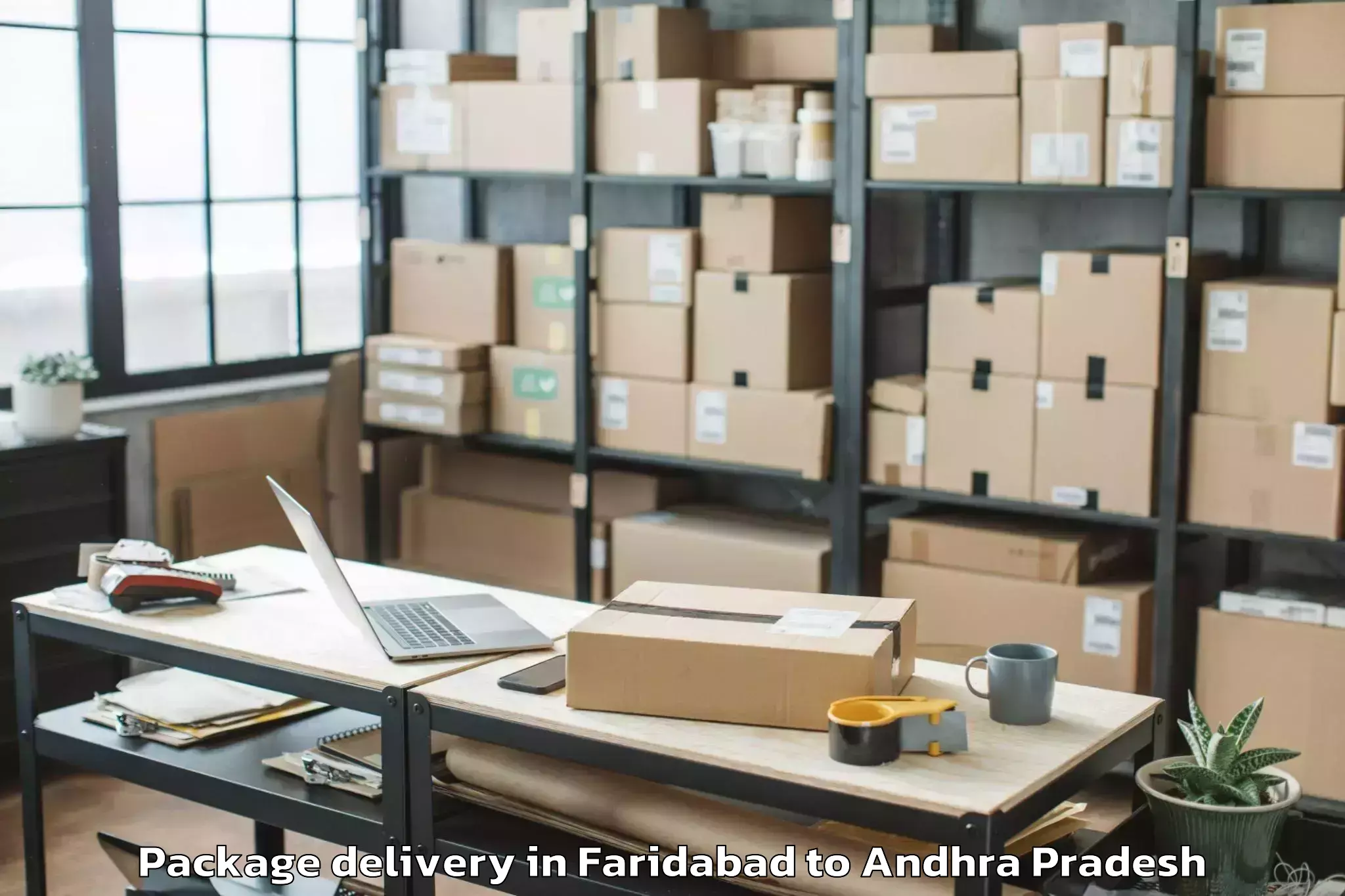 Quality Faridabad to Kotturu Srikakulam Package Delivery